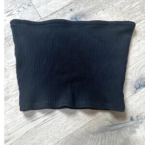 Urban Outfitters Black Ribbed Tube Top Size Medium